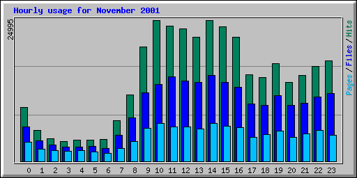Hourly usage for August 2002